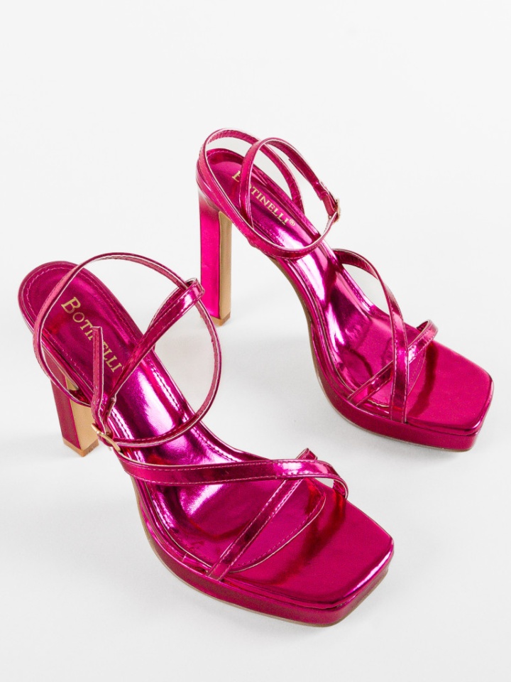 Sandale cu toc Lelesa Argintii