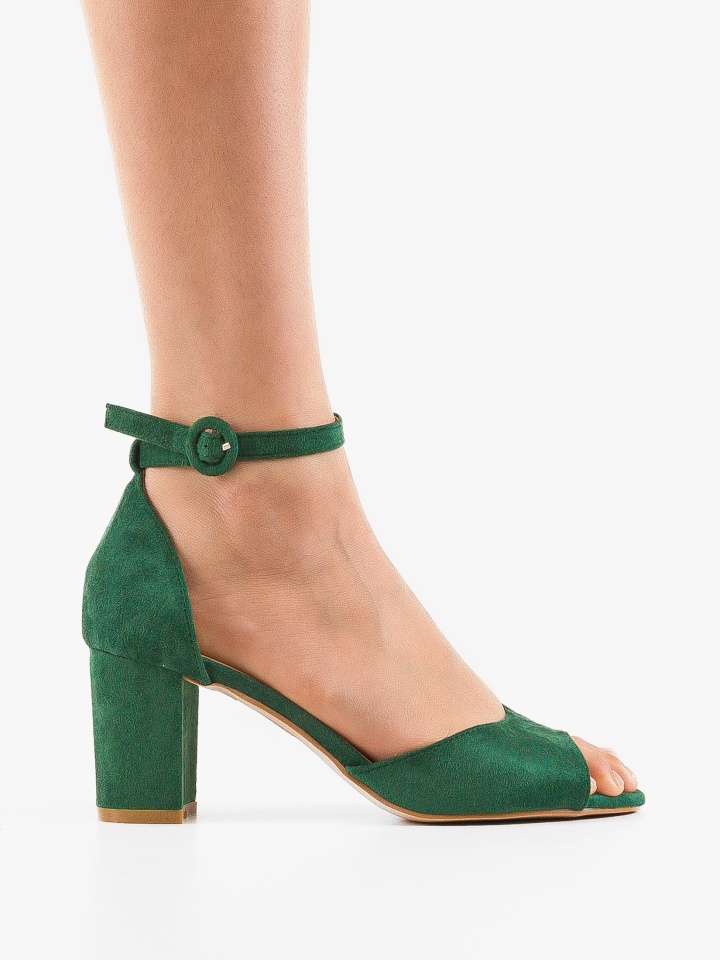 Sandale cu toc Duncan Bej