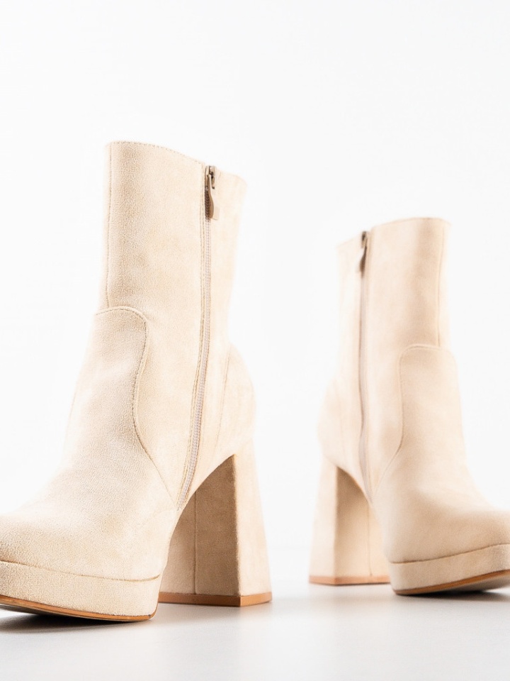 Botine dama Abbey Bej