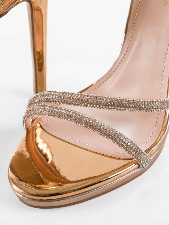 Sandale cu toc Vraday Aurii