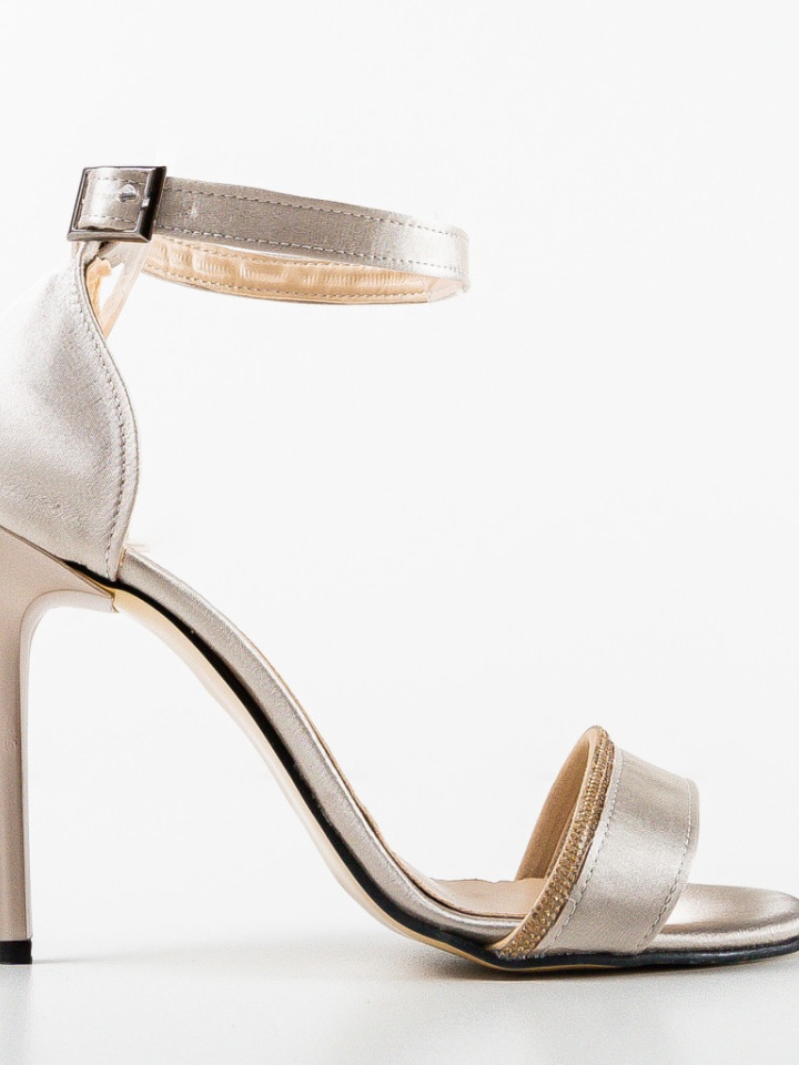 Sandale cu toc Cassius Albe 2