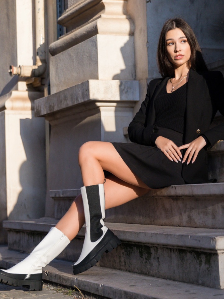 Cizme dama Caoimhe Albe