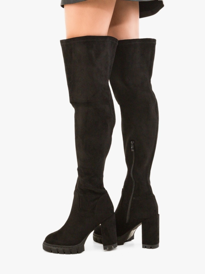 Cizme dama Kare Negre