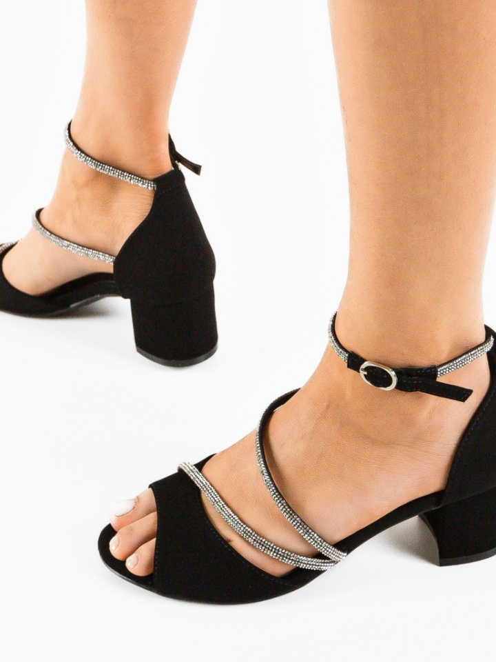 Sandale cu toc Graves Negre