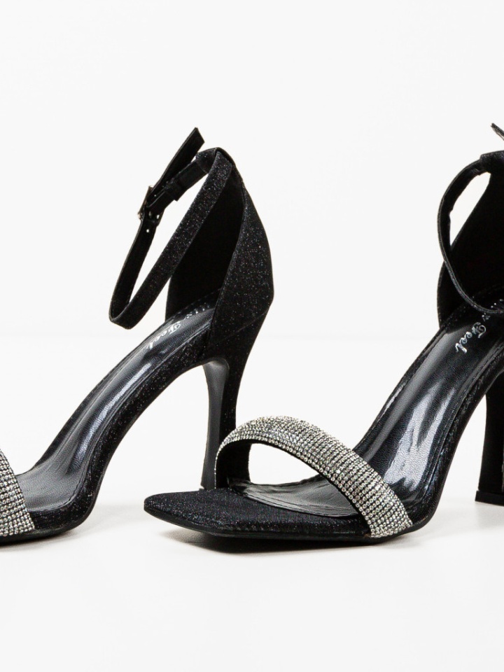 Sandale cu toc Nigella Negre