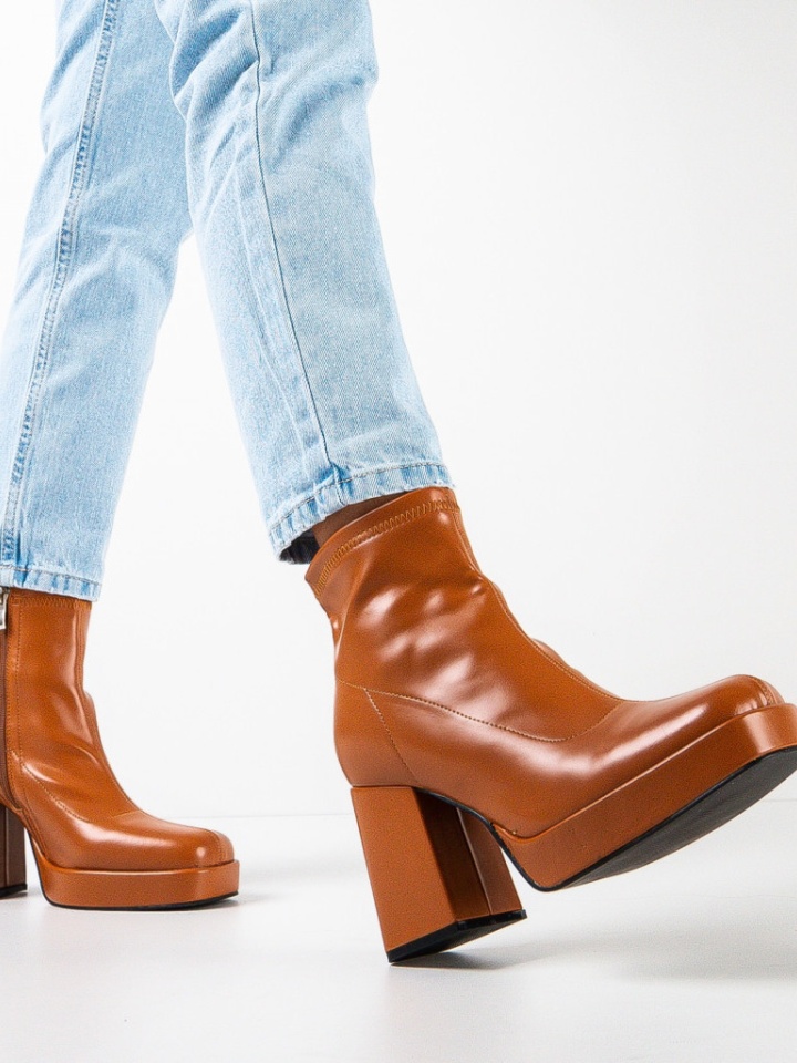 Botine dama Kids Camel