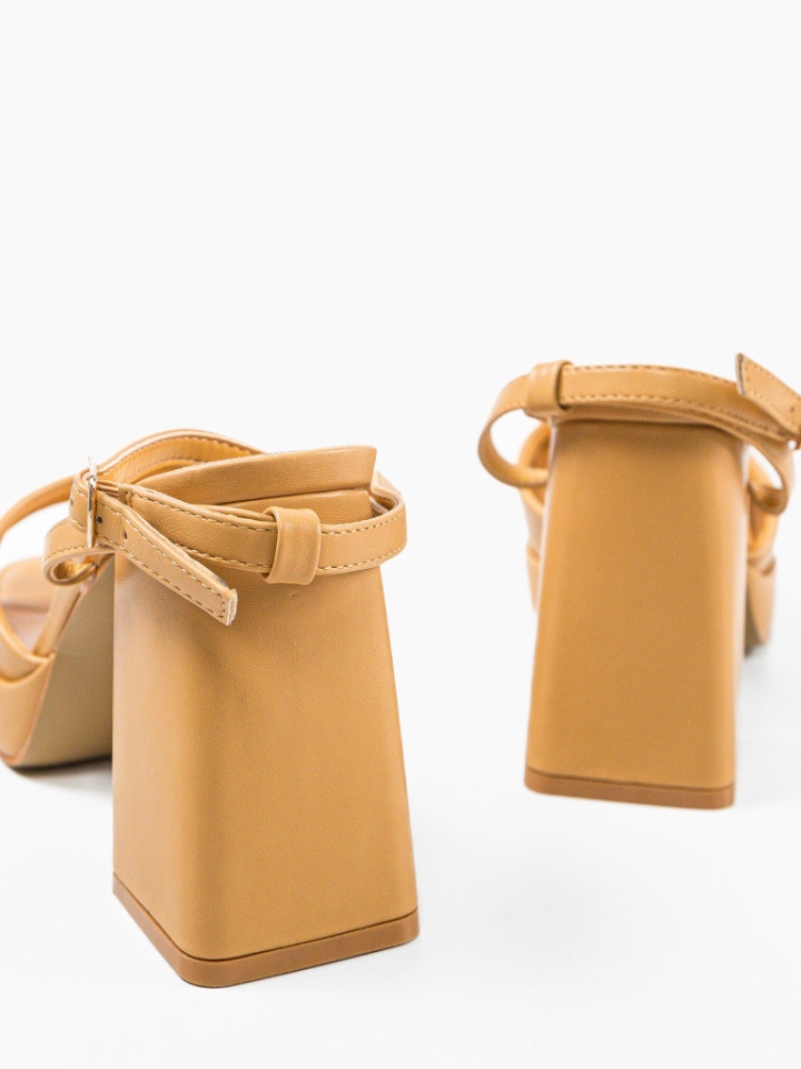 Sandale cu toc Flaviana Negre