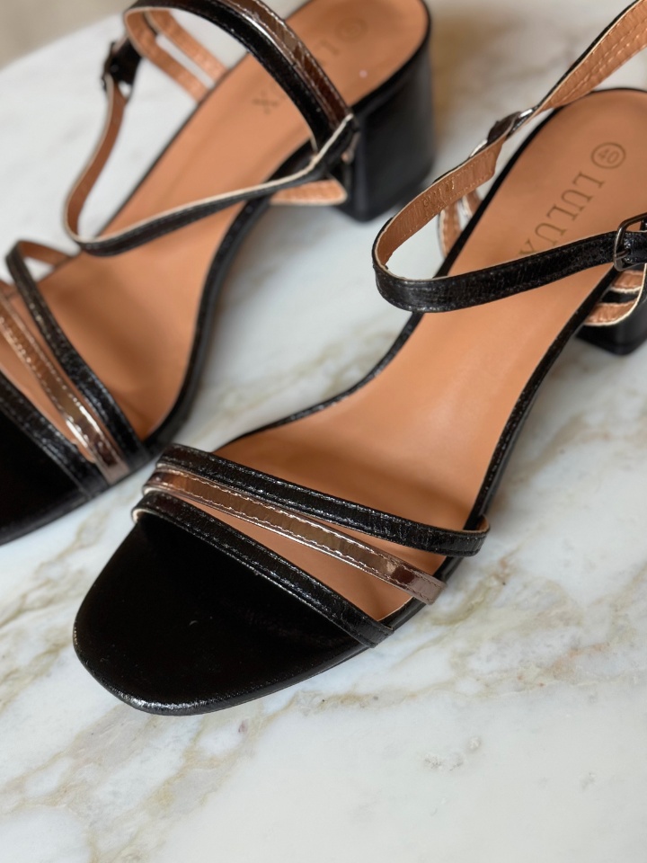 Sandale cu toc Bistra Negre