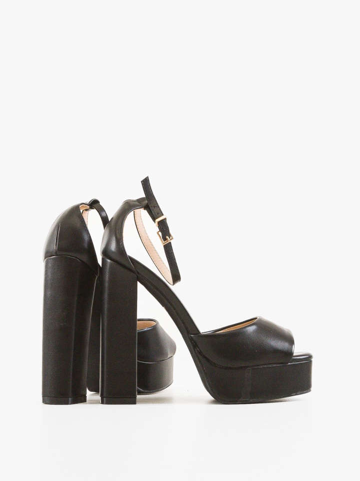 Sandale cu toc Guzman Negre