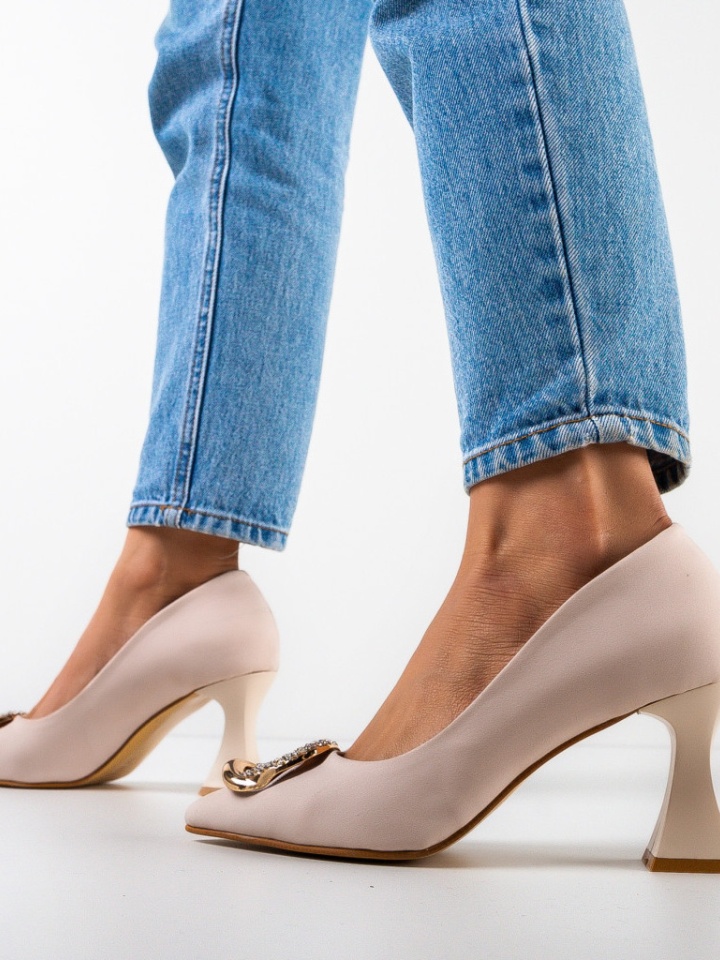 Pantofi cu toc Yuga Bej