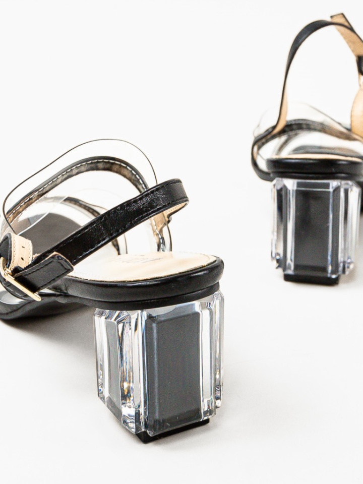 Sandale cu toc Martens Rosii