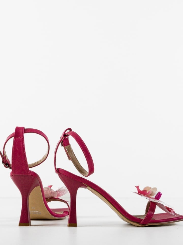 Sandale cu toc Orchidee Negre