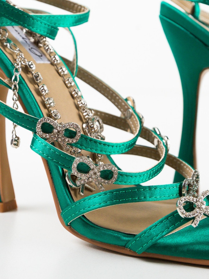 Sandale cu toc Kiran Verzi