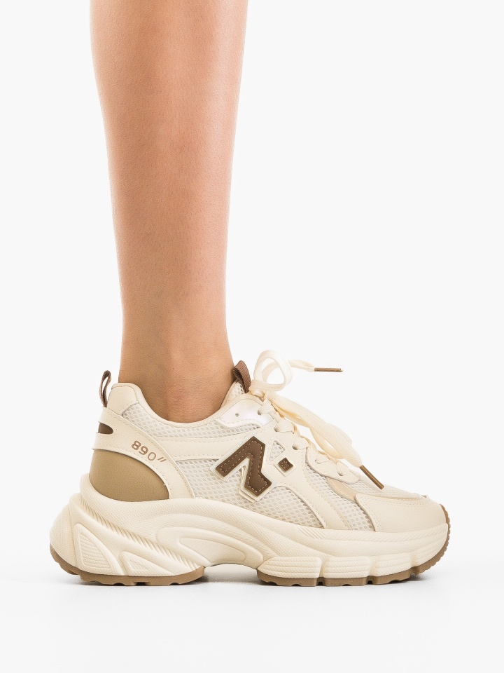 Sneakers dama Serigiu Bej 2