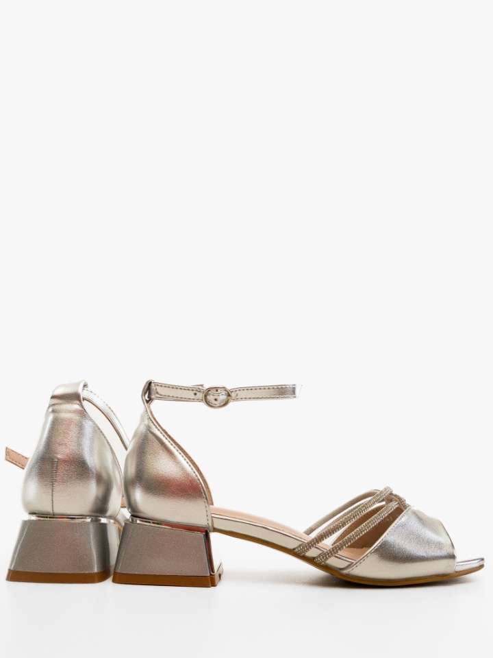 Sandale cu toc Fenrir Argintii