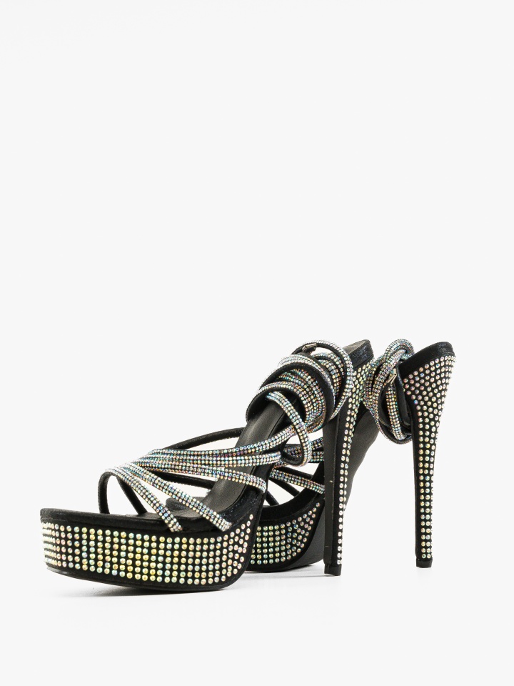 Sandale cu toc Wade Negre