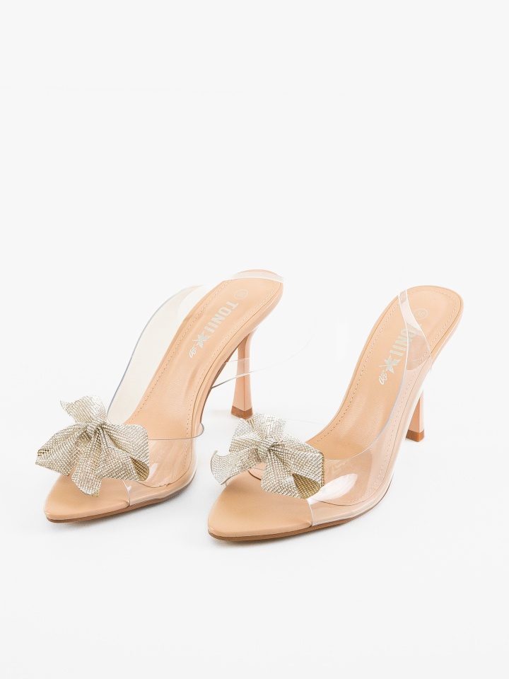 Sandale cu toc Bird Aurii