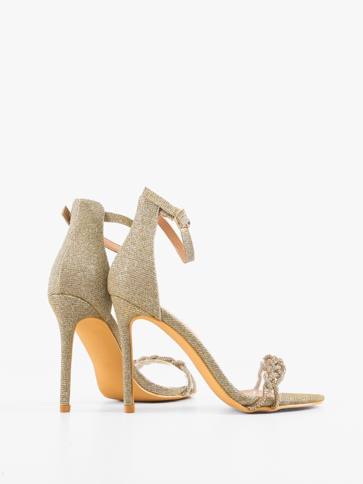 Sandale cu toc Flynn Argintii