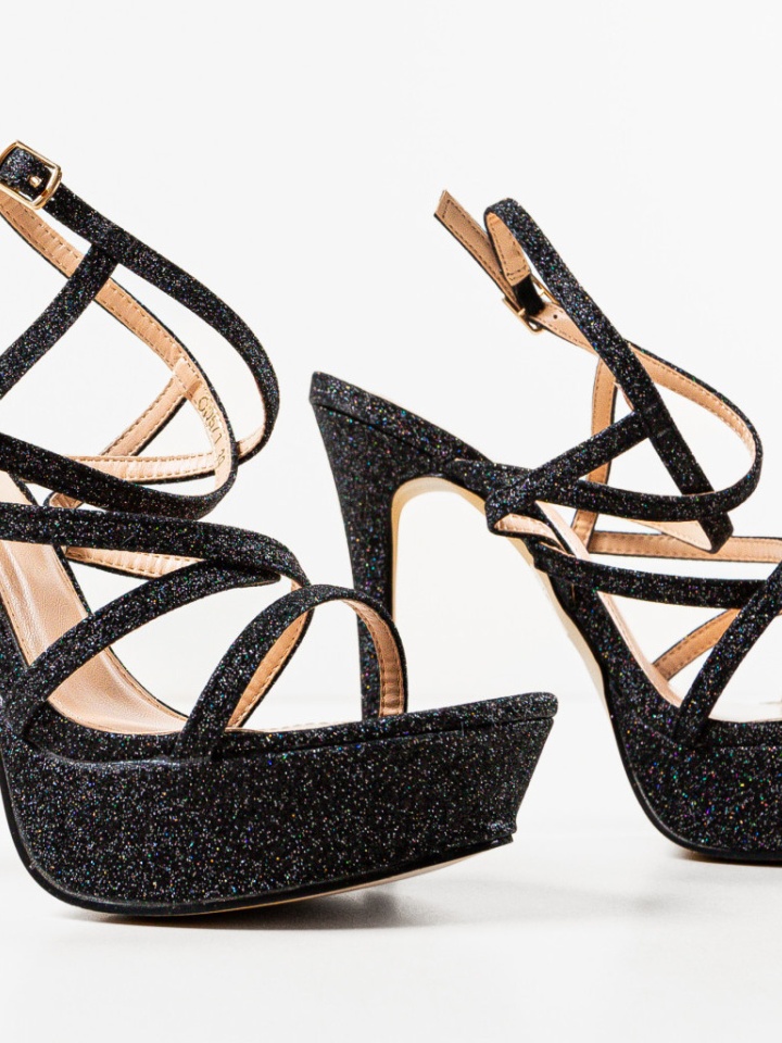 Sandale cu toc Kongo Roz