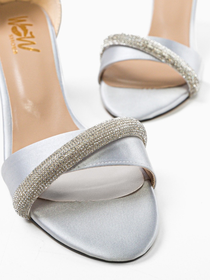 Sandale cu toc Orkestre Albe