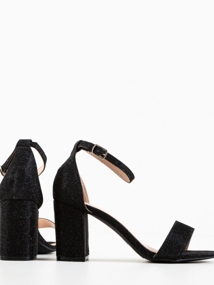 Sandale cu toc Dian Argintii