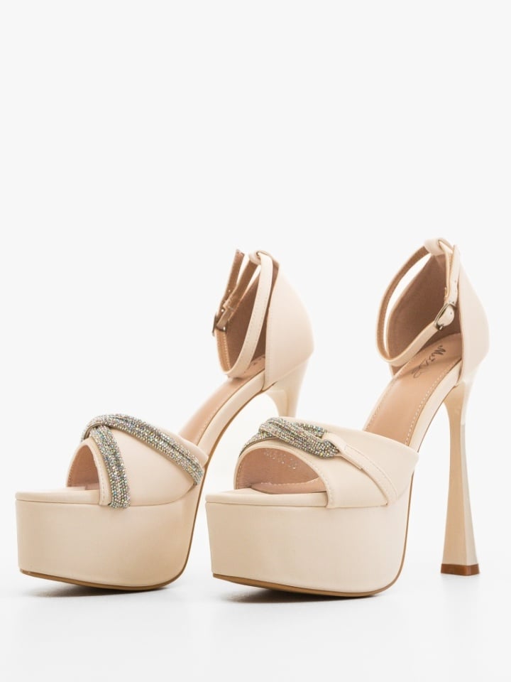 Sandale cu toc Sanguino Rosii