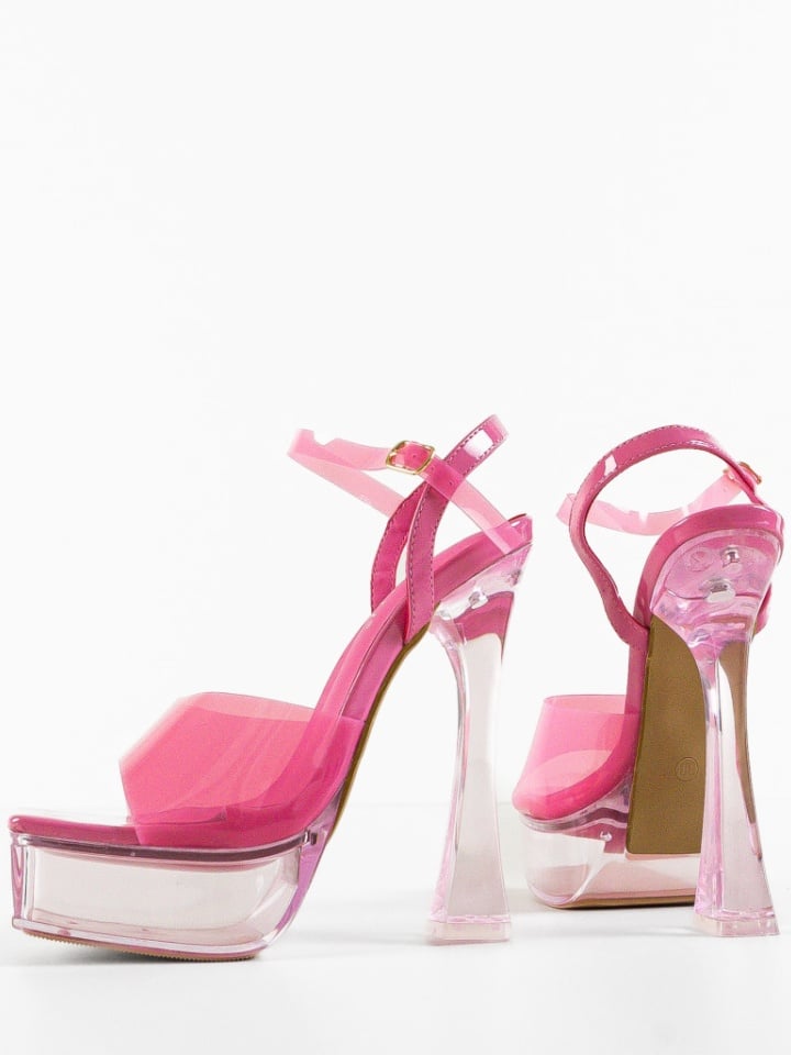 Sandale cu toc Karma Portocalii