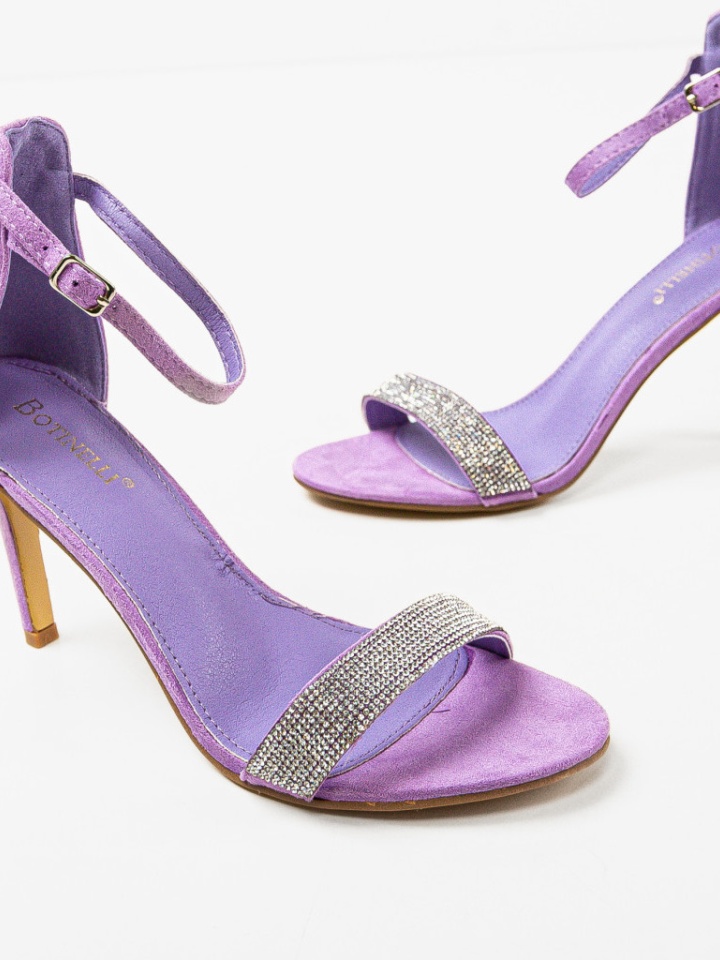 Sandale cu toc Kandrev Fuchsia