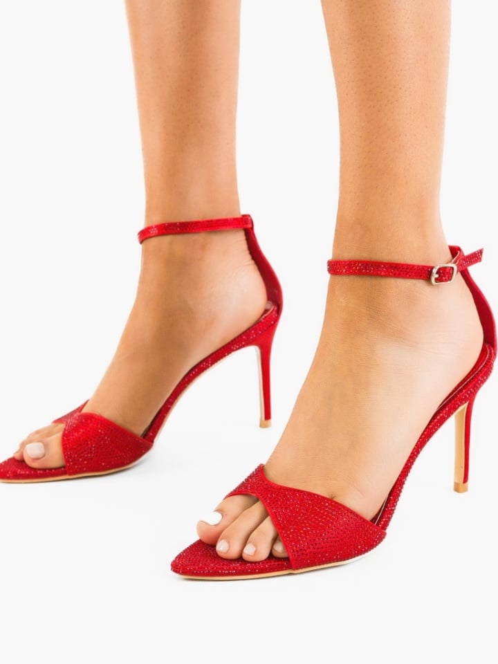 Sandale cu toc Kamars Rosii