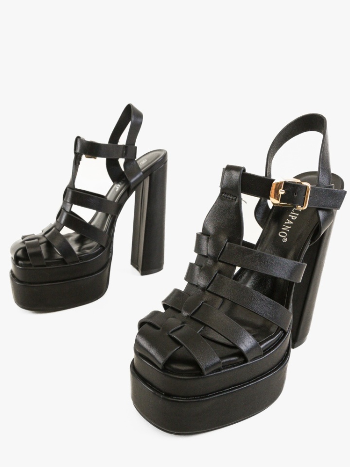 Sandale cu toc Brett Negre