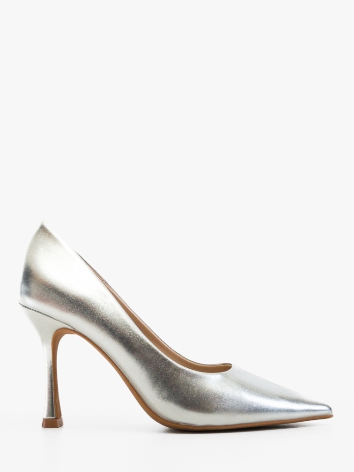 Pantofi stiletto dama Smart Argintii