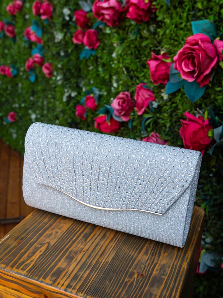 Geanta plic Nastase Argintie