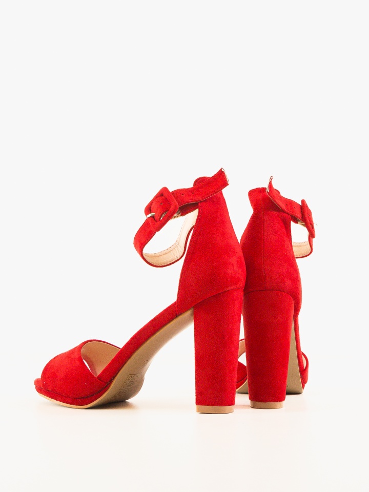 Sandale cu toc Ghideci Rosii