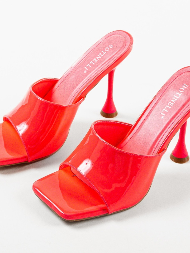 Saboti cu toc Rachel Portocalii