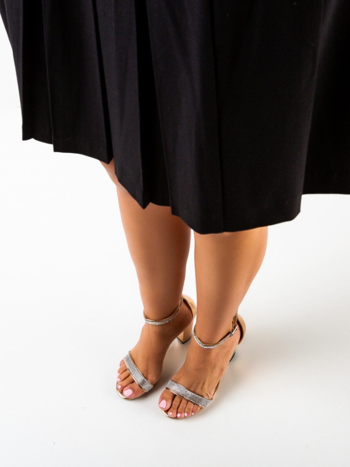 Sandale cu toc Crimson Negre