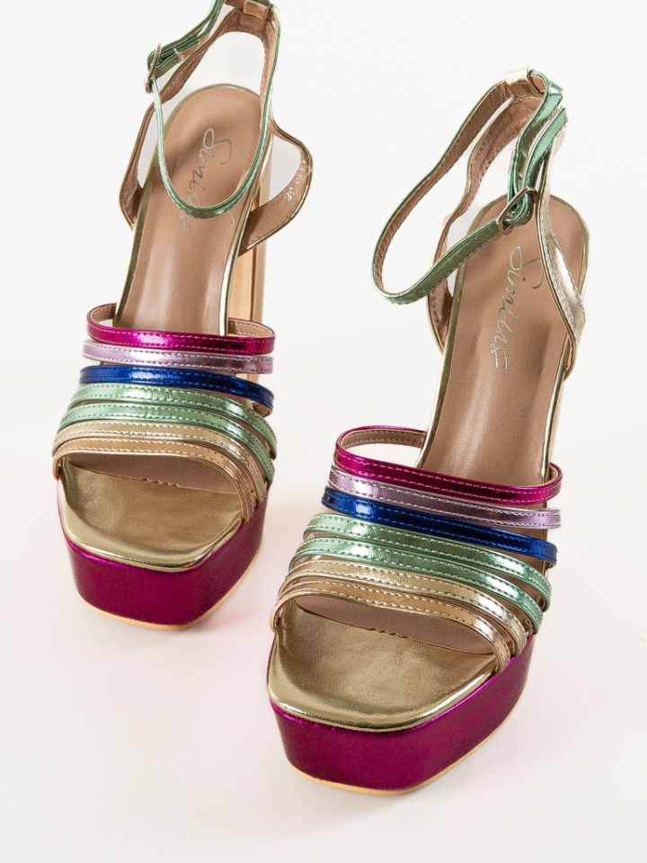 Sandale cu toc Darcey Multi