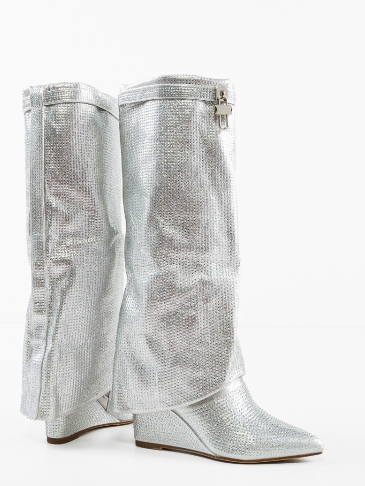 Cizme dama Murcatto Argintii