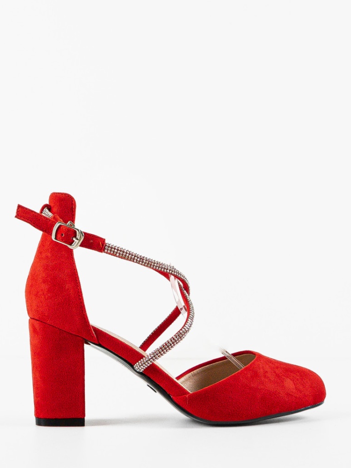 Pantofi cu toc Santos Rosii