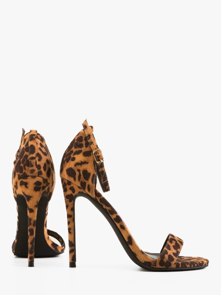 Sandale cu toc Perfect Animal Print
