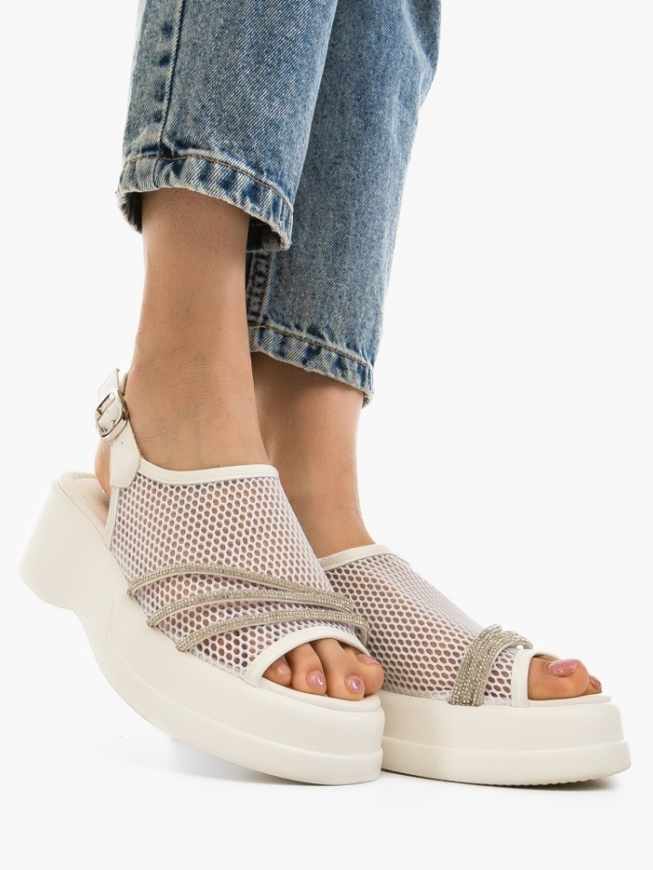 Sandale dama Paze Albe