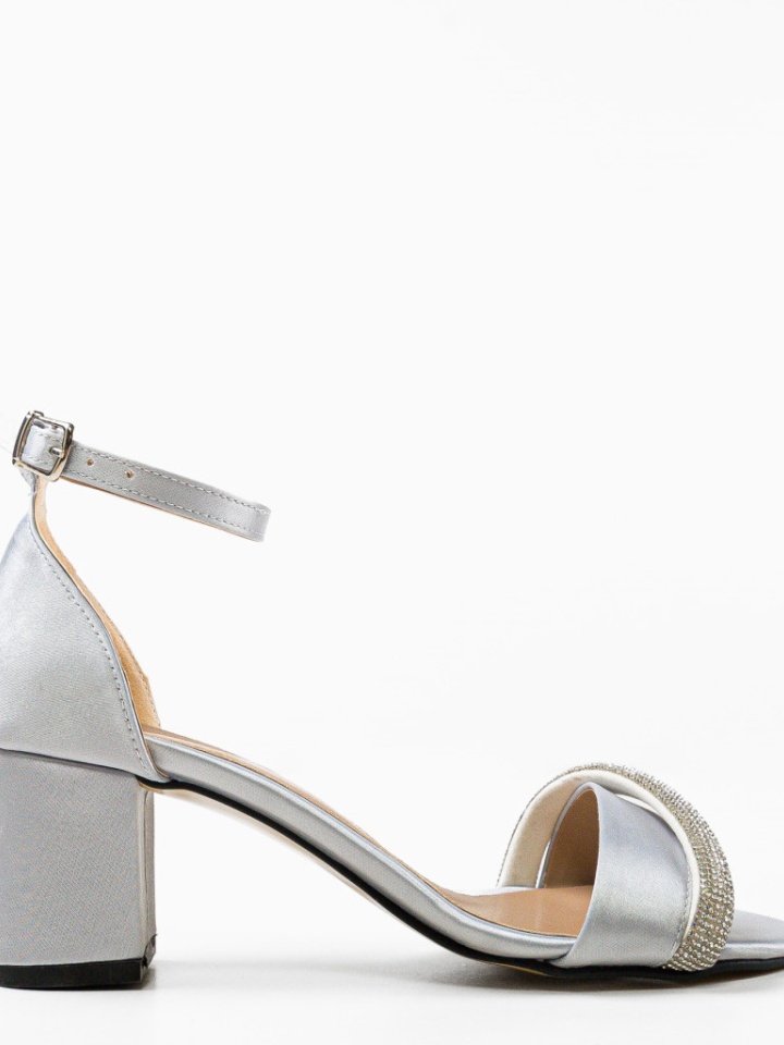 Sandale cu toc Orkestre Albe