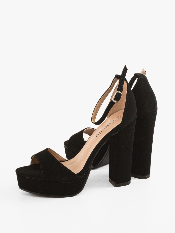 Sandale cu toc Stuart Negre