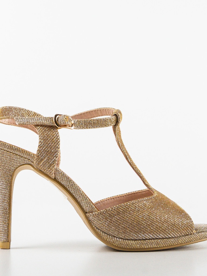 Sandale cu toc Ogol Aurii