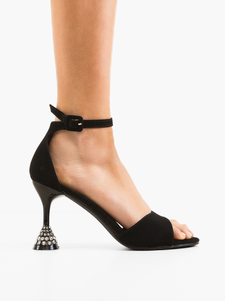 Sandale cu toc Merkato Negre