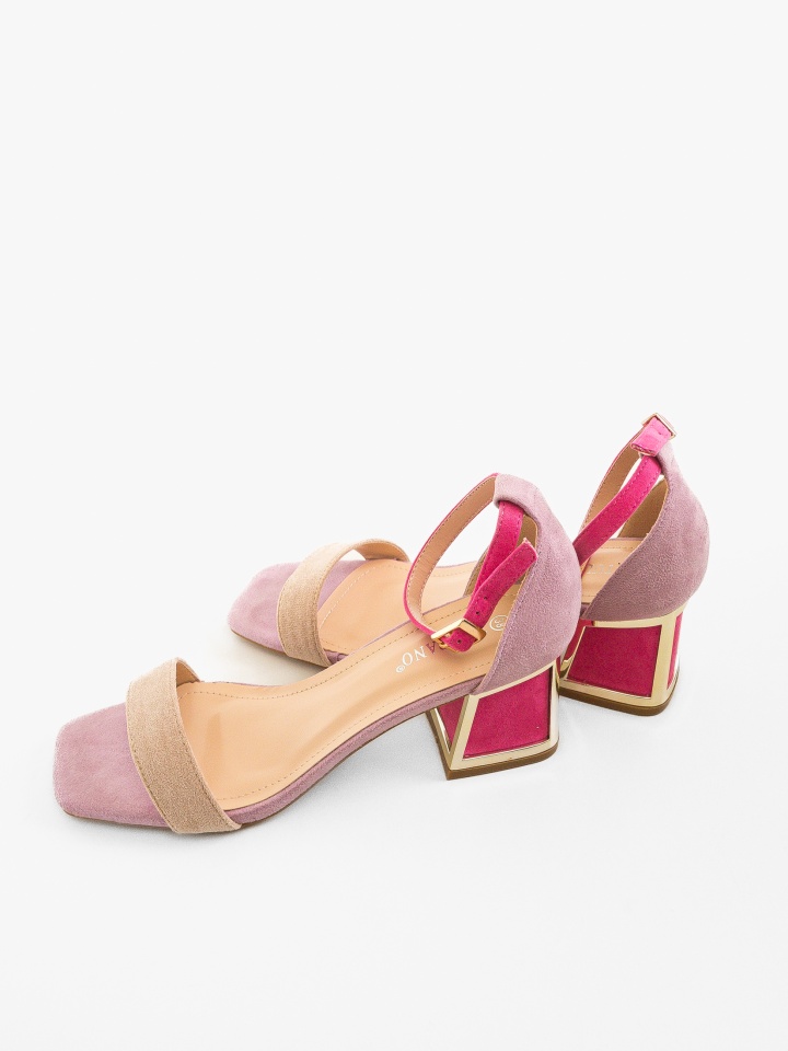 Sandale cu toc Bryan Portocalii