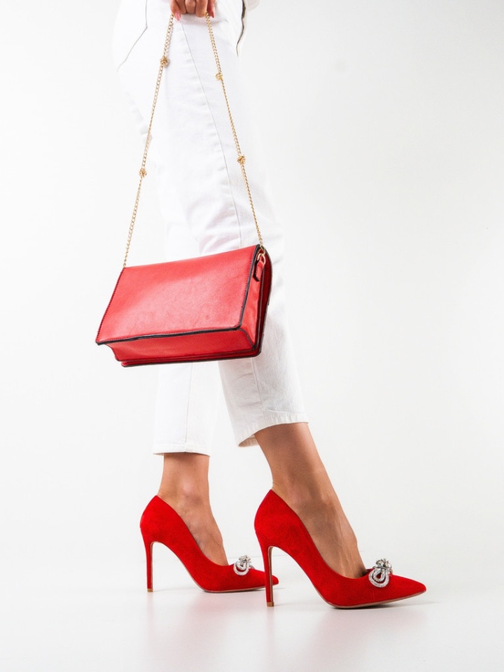 Pantofi cu toc Crule Rosii