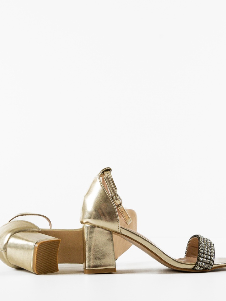 Sandale cu toc Karuna Albe