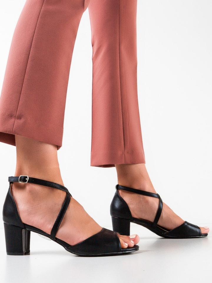 Sandale cu toc Tyka Aurii