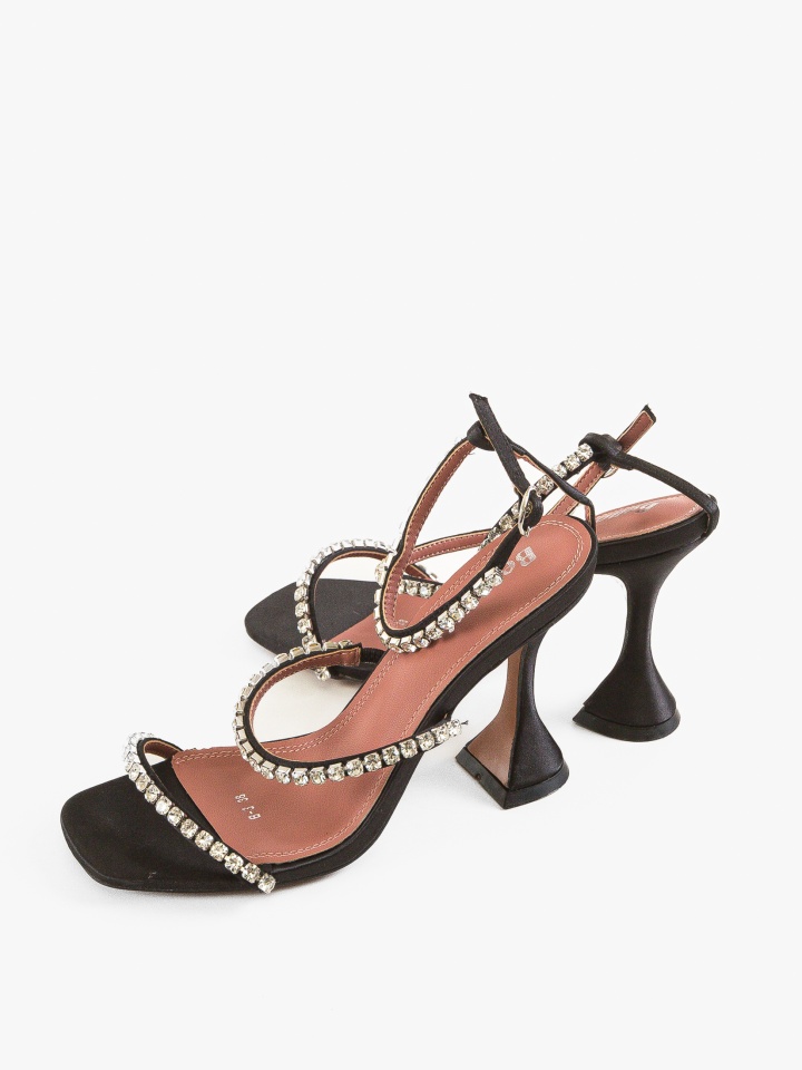 Sandale cu toc Padro Argintii