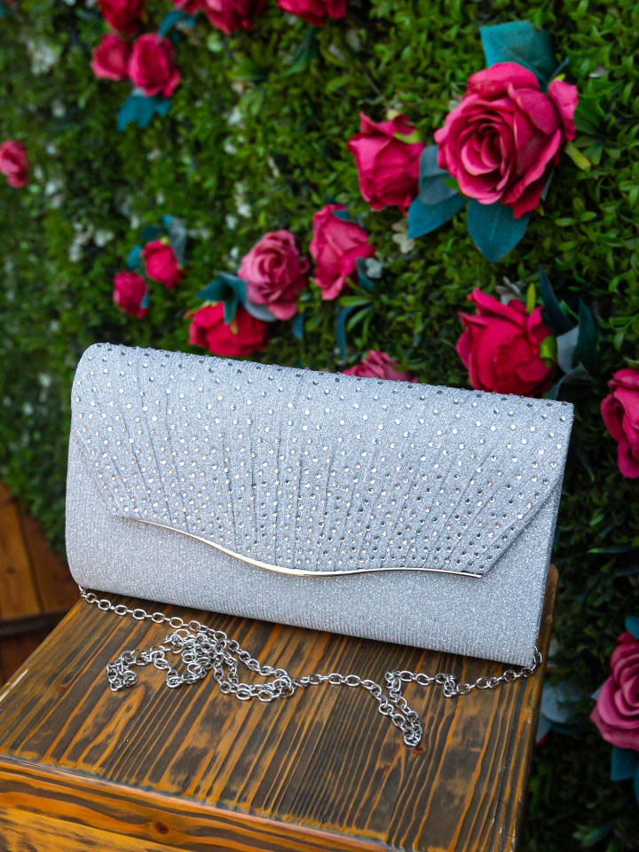 Geanta plic Nastase Argintie